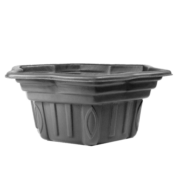 Клумба пластмассовая, 98 х 98 х 40 см, чёрная, «Звезда»