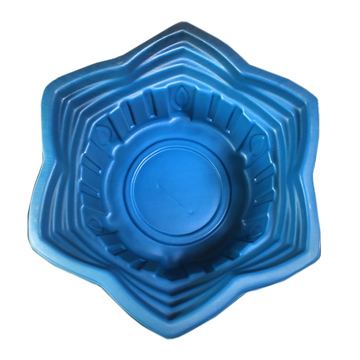 Клумба пластмассовая, 98 х 98 х 40 см, синяя, «Звезда»