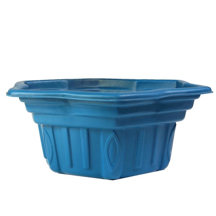Клумба пластмассовая, 98 х 98 х 40 см, синяя, «Звезда»