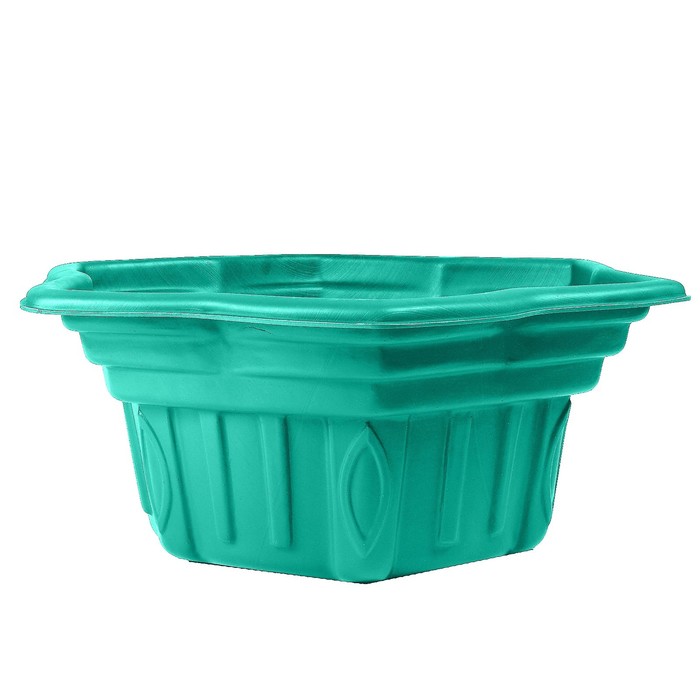 Клумба пластмассовая, 98 х 98 х 40 см, зелёная, «Звезда»