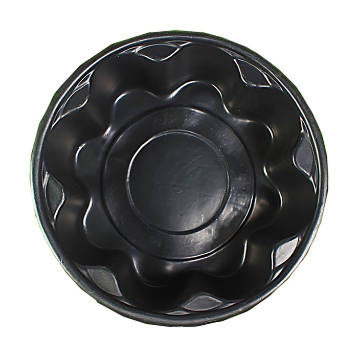 Клумба пластмассовая, 105 х 105 х 35 см, чёрная, «Ромашка»