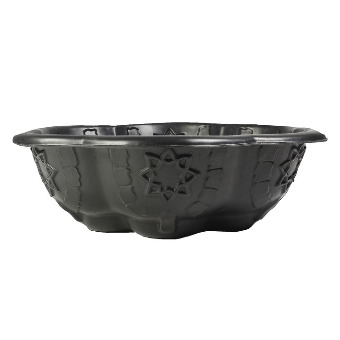 Клумба пластмассовая, 100 х 100 х 30 см, чёрная, «Южная ночь»