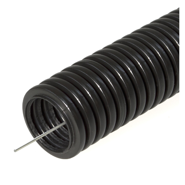 Труба гофрированная ПНД "Строитель", d=20 мм, безгалогенная, с зондом, (100/4800м уп/пал)