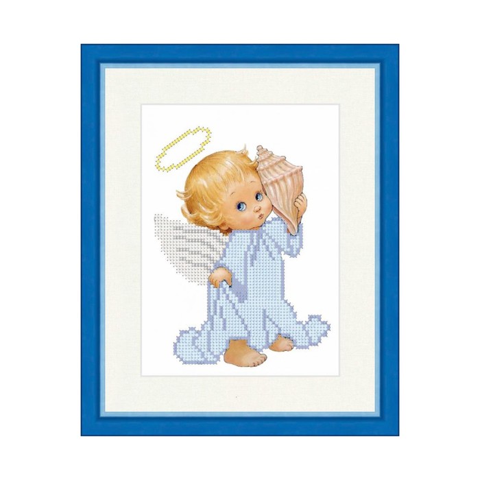 Схема для вышивки бисером "Ангелочек с ракушкой"