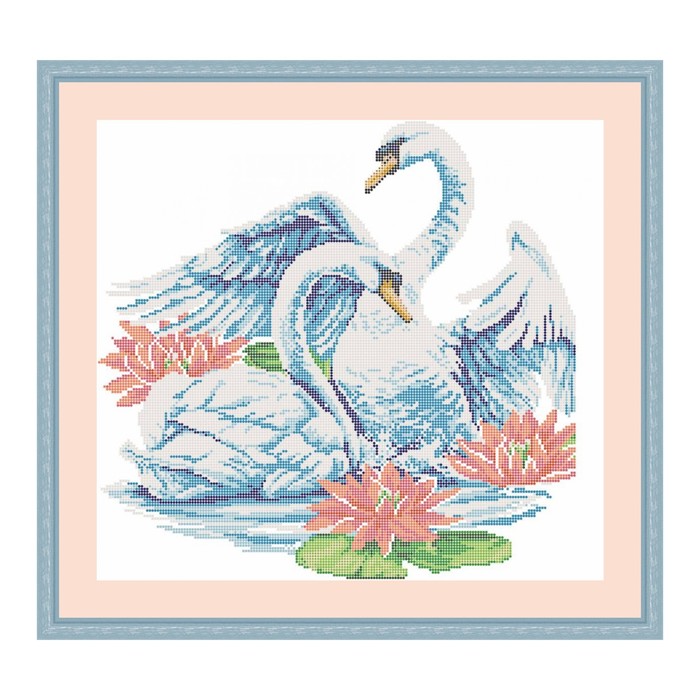 Схема для вышивки бисером "Лебединый танец"