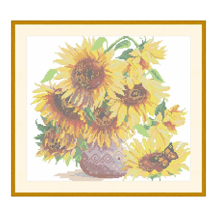Схема для вышивки бисером "Цветы солнца"