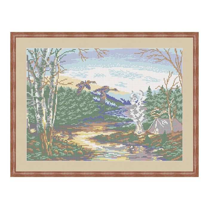 Схема для вышивки бисером "Полет уток"