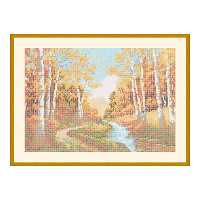 Схема для вышивки бисером "Осень в лесу"