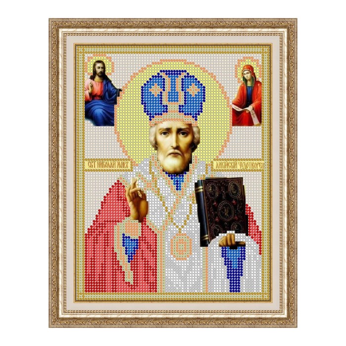 Схема для вышивки бисером "Святой Николай Чудотворец"