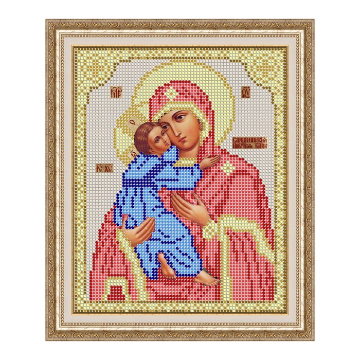 Схема для вышивки бисером "Владимирская Божия Матерь"