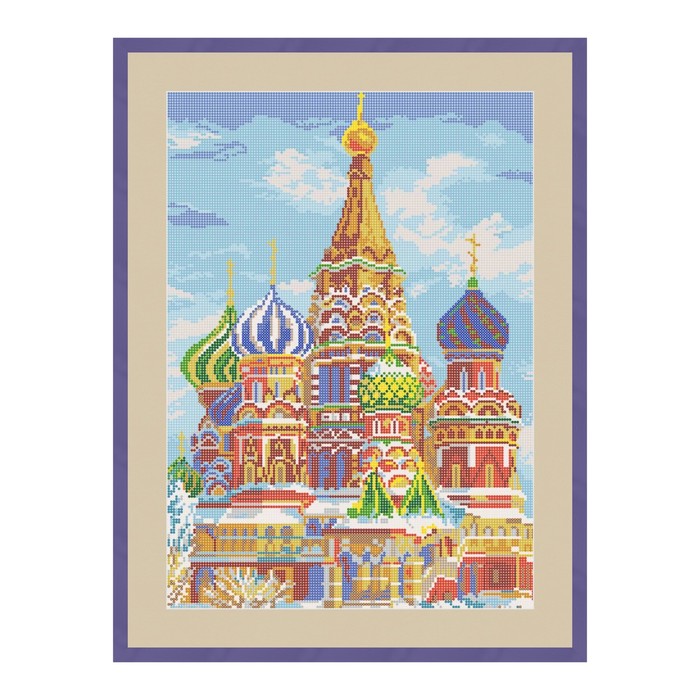 Схема для вышивки бисером "Храм Василия Блаженного"