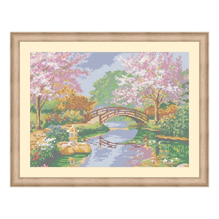 Схема для вышивки бисером "Весенний парк"