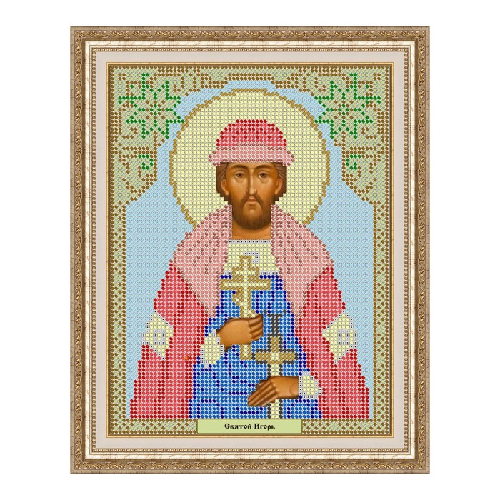 Схема для вышивки бисером "Святой Игорь"