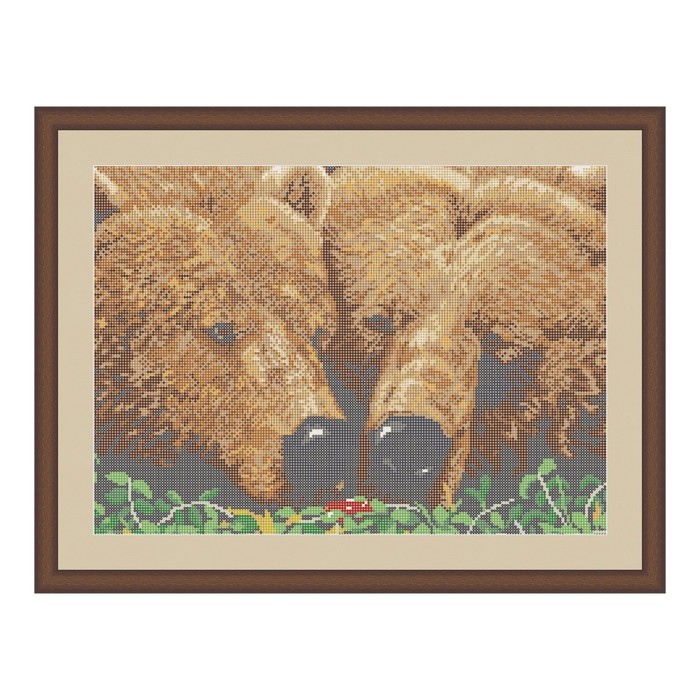 Схема для вышивки бисером "Медведи"