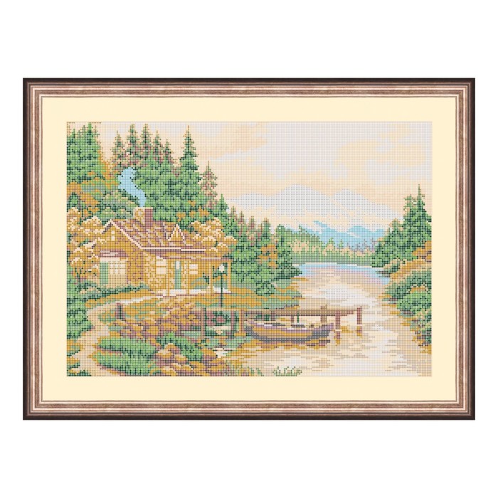 Схема для вышивки бисером "Вечер у реки"