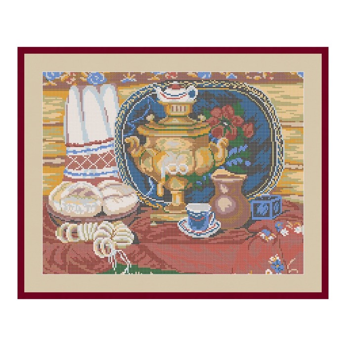 Схема для вышивки бисером "Самовар"