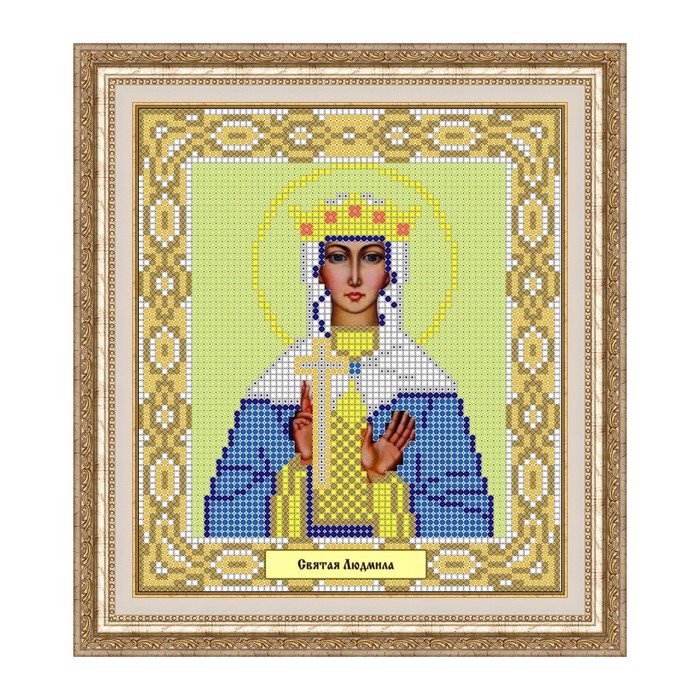 Схема для вышивки бисером "Святая Людмила"