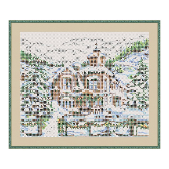 Схема для вышивки бисером "Зимняя сказка"