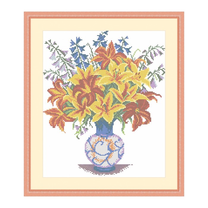 Схема для вышивки бисером "Букет июня"