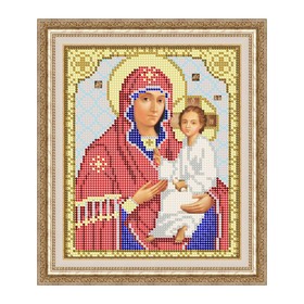 

Схема для вышивки бисером «Божия Матерь Тихвинская»