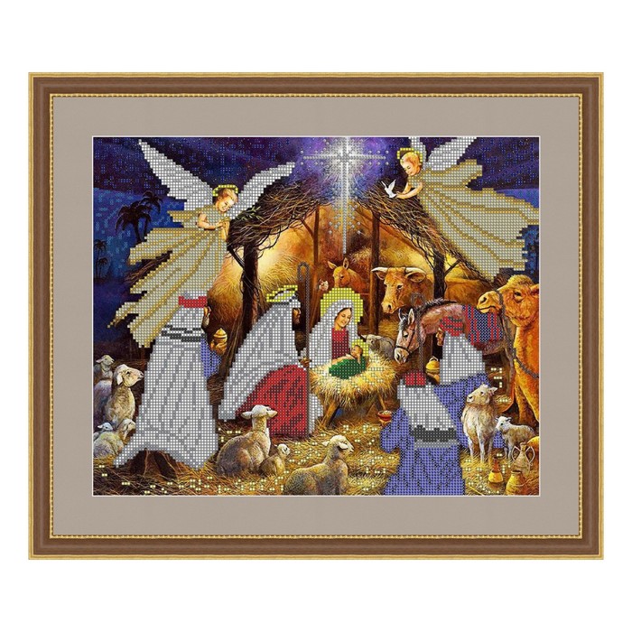 Схема для вышивки бисером "Рождение Христа"
