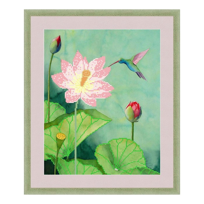 Схема для вышивки бисером "Полет колибри"