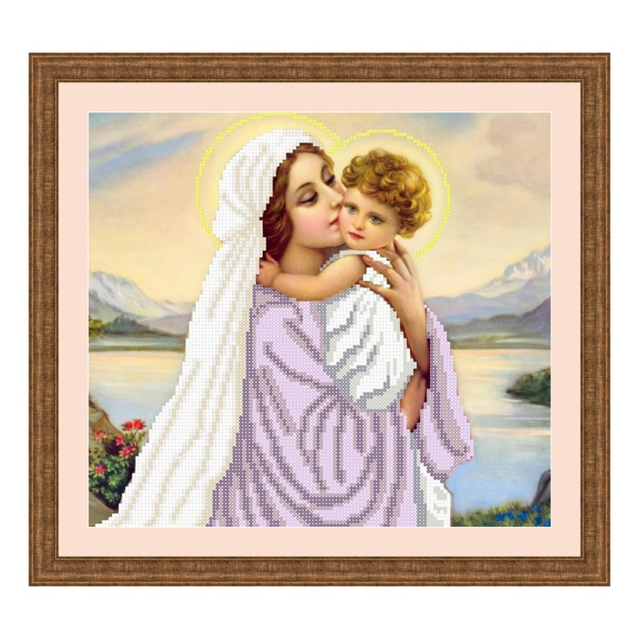Схема для вышивки бисером "Мать и дитя"