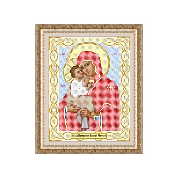 Схема для вышивки бисером "Икона Божией Матери Почаевская"