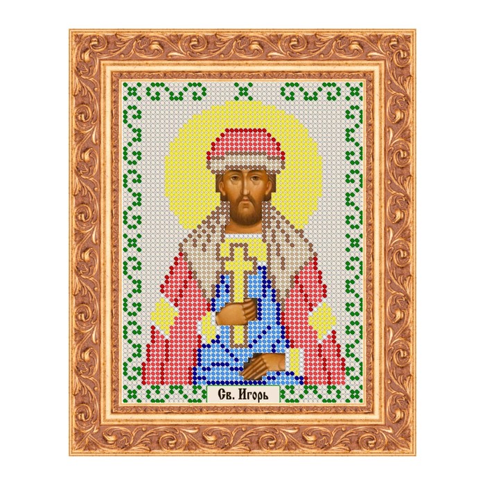 Схема для вышивки бисером "Святой Игорь"