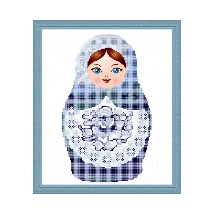 Схема для вышивки бисером "Матрёшка гжель"