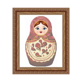 

Схема для вышивки бисером «Матрёшка бордо»