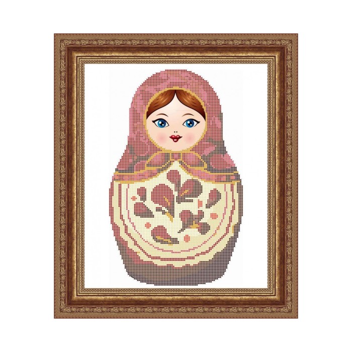 Схема для вышивки бисером "Матрёшка бордо"