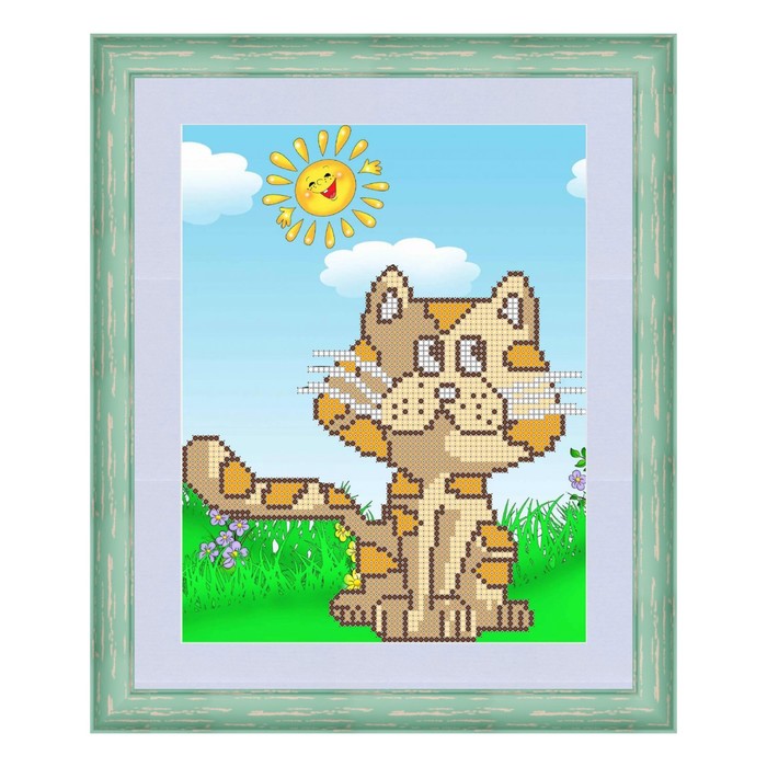 Схема для вышивки бисером "Кот на солнышке"