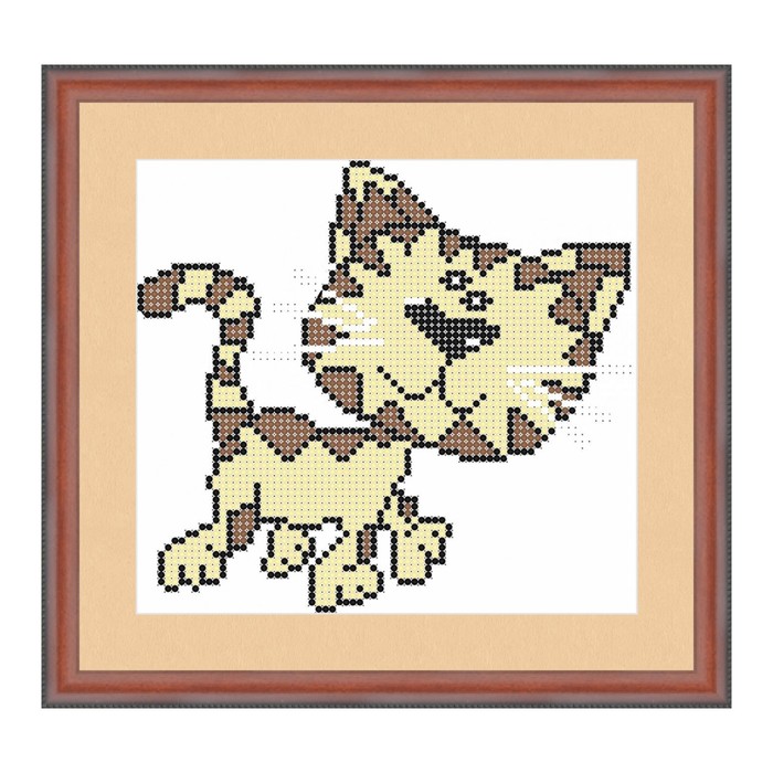 Схема для вышивки бисером "Полосатый кот"