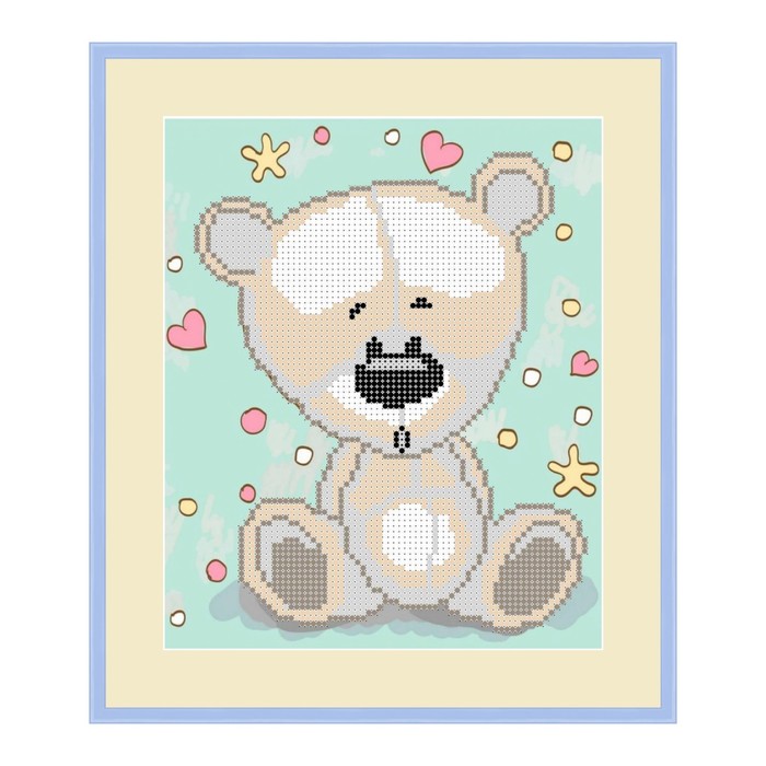 Схема для вышивки бисером "Мишка"