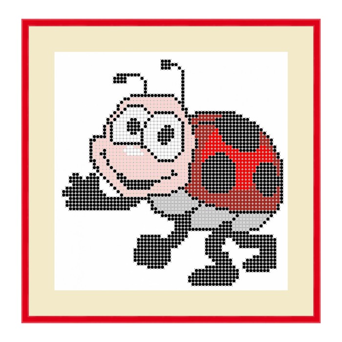 Схема для вышивки бисером "Божья коровка"
