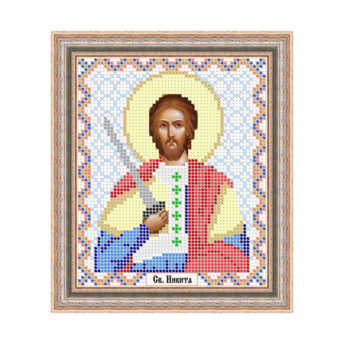 Схема для вышивки бисером "Святой Никита"
