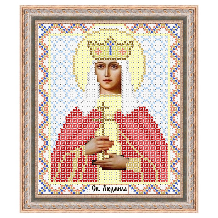 Схема для вышивки бисером "Святая Людмила."