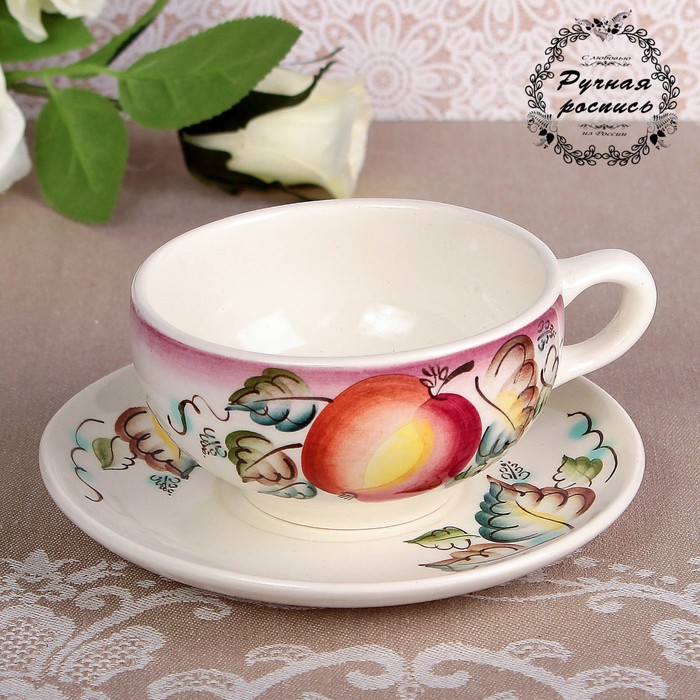 Чайная пара «Настроение», 0,2 л, 14,5х8,5 см, 1 сорт