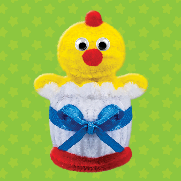 Игрушка из меховых палочек "Цыплёнок"