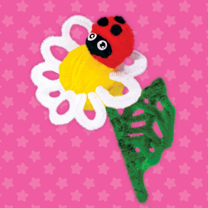 Игрушка из меховых палочек "Цветочек"