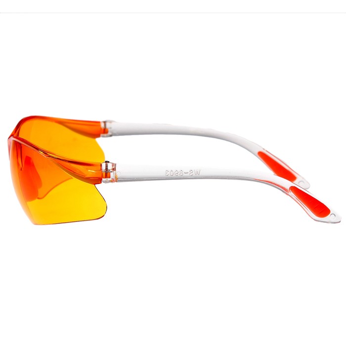 Очки спортивные антифары, оправа вставки, жёлтые прозрачные линзы, прозрачные дужки, 14х5 см