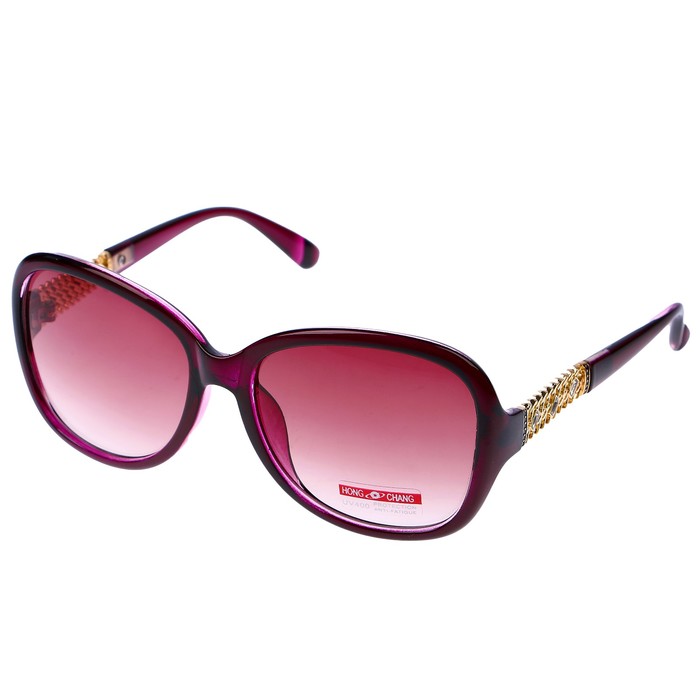 Очки солнцезащитные Оверсайз. Дужки вставки металл. плетение, оправа и линзы микс, 4х14х5 см