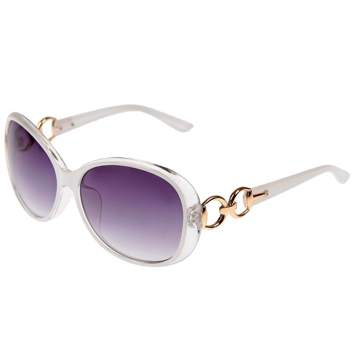 Очки солнцезащитные Оверсайз. Дужки вставки металл звено цепи, оправа и линзы микс, 4х14х5 см 27570