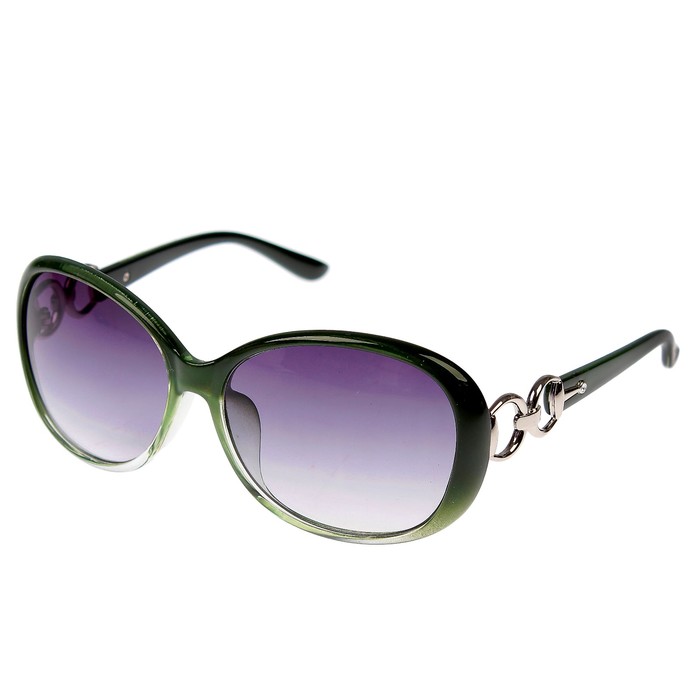 Очки солнцезащитные Оверсайз. Дужки вставки металл звено цепи, оправа и линзы микс, 4х14х5 см 27570