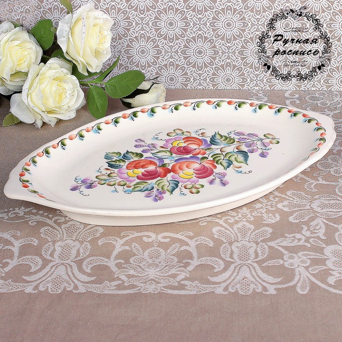 Блюдо «Разлив», 39,5х24х2,5 см, 1 сорт