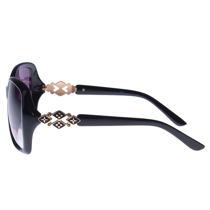 Очки солнцезащитные Оверсайз. Дужки вставки цветные ромбики, оправа и линзы микс, 4х14х5 см 275704
