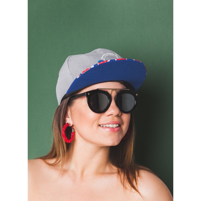 Очки солнцезащитные Round. Оправа с металлическими вставками, оправа и линзы микс, 4х14х5 см