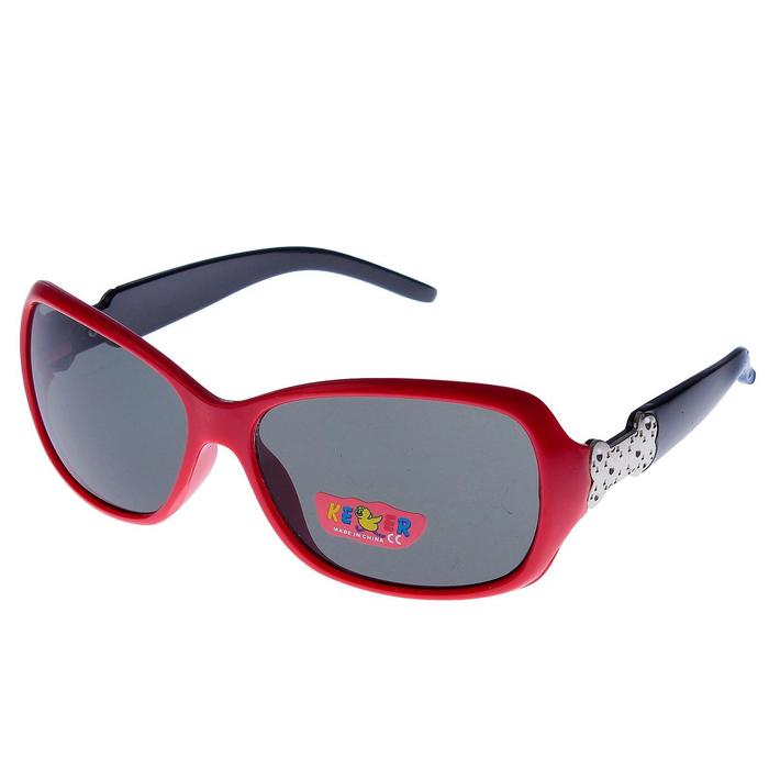 Очки солнцезащитные детские Оверсайз. Оправа двухцветная, вставка косточка, микс, 12.5 см