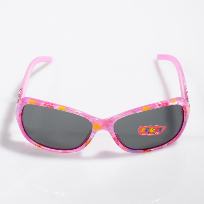 Очки солнцезащитные детские Оверсайз. Оправа двухцветная, вставка косточка, микс, 12.5 см